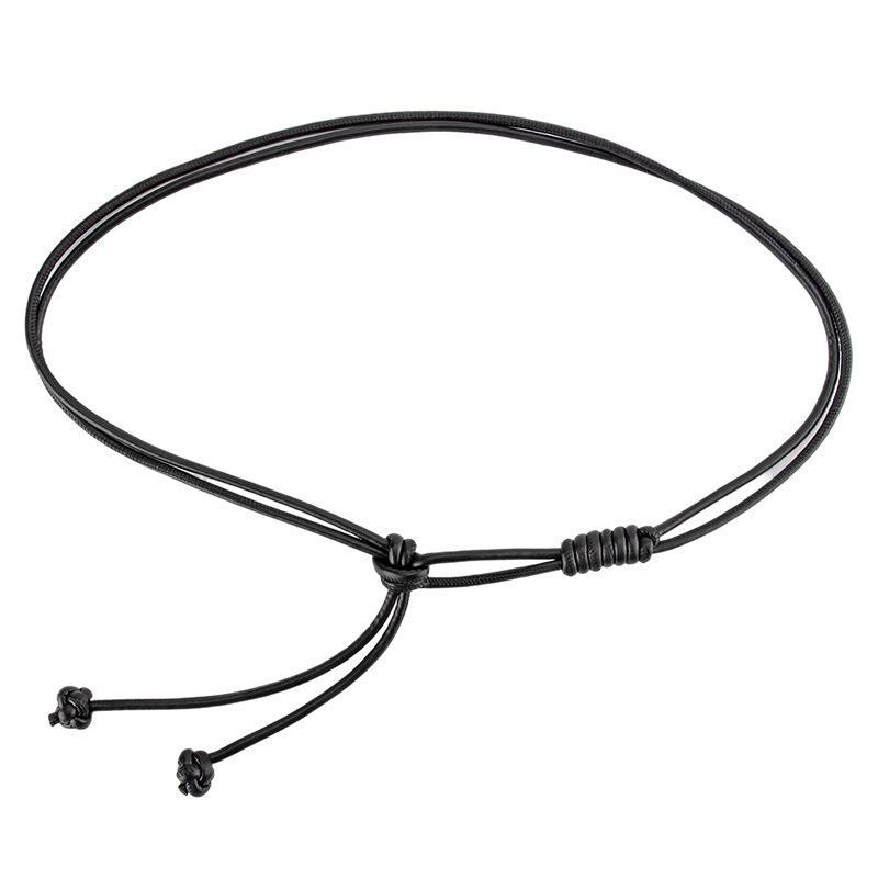 

Elegant and Simple PU Waist Chain Women s Versatile Skirt High End Knot Waist Rope Decorative Thin Belt Women s Style