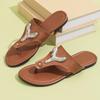 Fashion 2024 Summer New Clip Toes Flat Bottom Flip-flops Female Summer Outside Non-slip Comfort Beach Shoes Versatile Zapatos Mujer