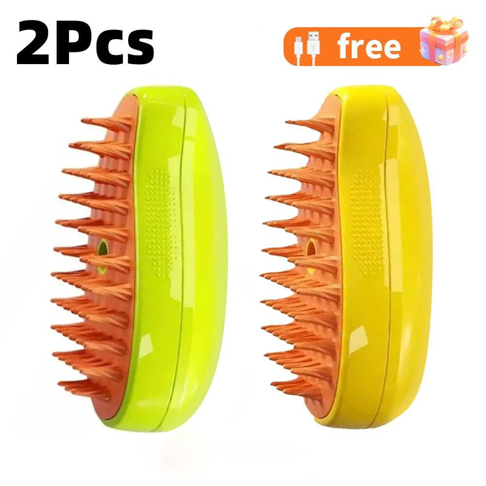 Cat Steam Brush Pet Massage Comb Cat Dog Grooming Comb 3 in 1 Electric Spray Cats Bath Brush Hair Brushes Grooming Pet Supplies