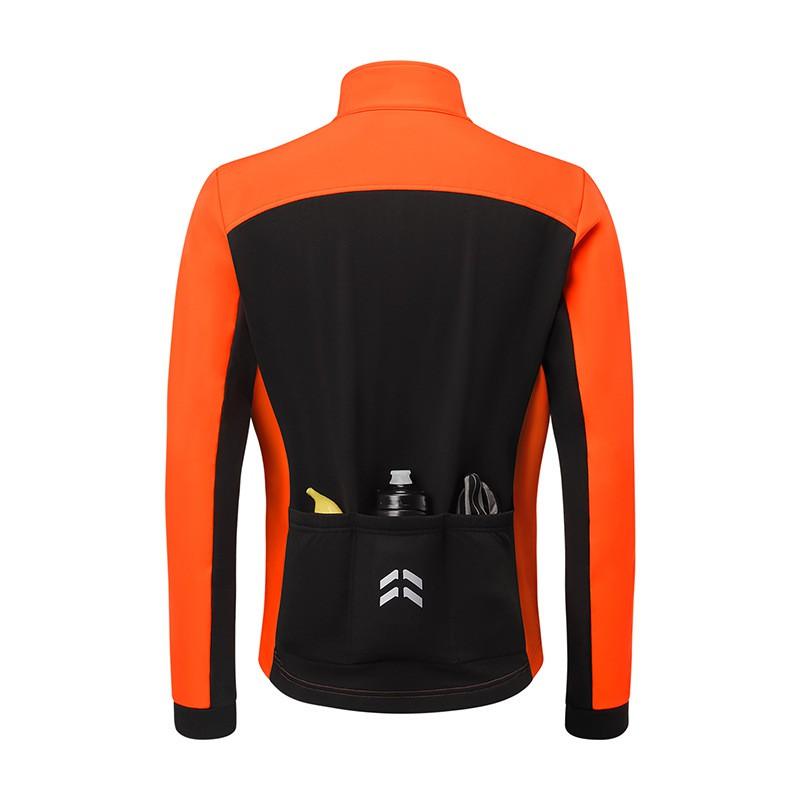 Mens Thermal Cycling Jacket Windproof Waterproof Fleece-Lined 3-Layer Stand Collar Outdoor Sport Coat Winter