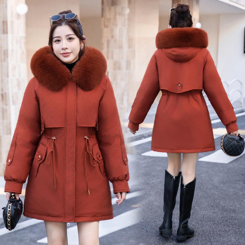 Large Size Pie Overcomes Women's Medium and Long Cotton-padded Clothes, Winter New Korean Version Fashion Cotton-padded Clothes, Piled and Thickened