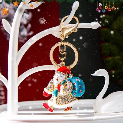 Santa Claus Keychain Pendant Cute Cartoon Bag Pendant Gift