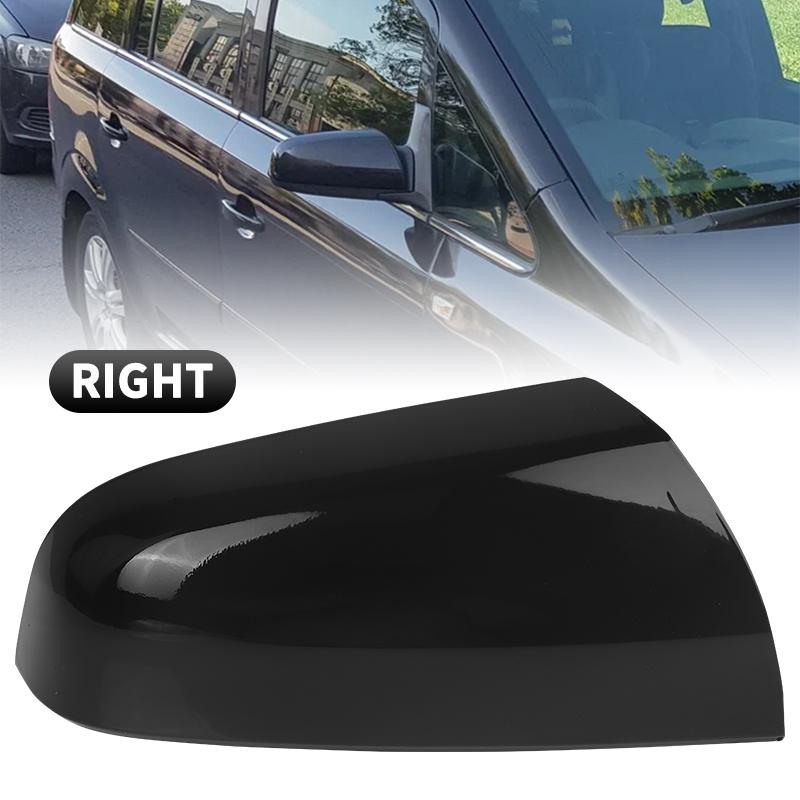 Left Right Door Side Mirror Cover For Vauxhall Zafira MK2 2005 2006 2007 2008 Primed White/Glossy Black Rearview Mirror Cap