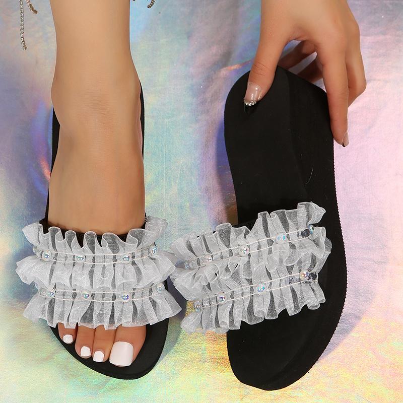 Plus Size Female Shoes 2024 Summer New Open Toe Platform Women's Slippers Outdoor Wedge Casual Ladies Slippers Sandals for Women