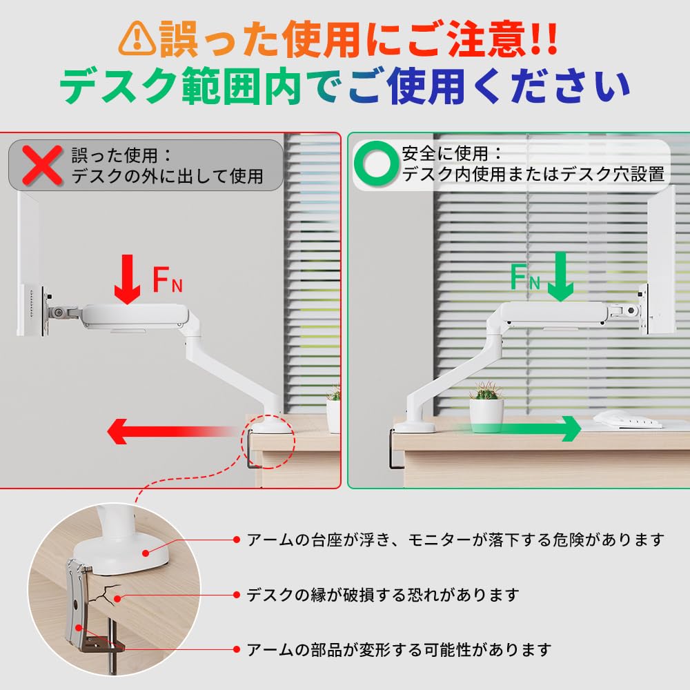 Release Cocopar Monitor Gas Spring Fits 9kg Weight Cable VESA Compatible with and Display Arm [New Sale] Arm, White, Single, 2-Way Mounting, Mount,