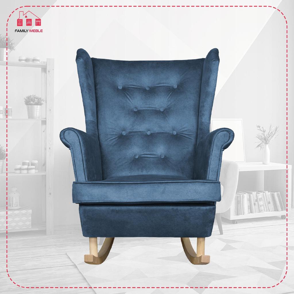 Ohrensessel Diana Schaukelstuhl skandinavisch Family Meble Jeans Bezug klar