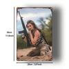 Vintage Military Girl Metal Sign 8x12 Inch Desert Wall Art Decor