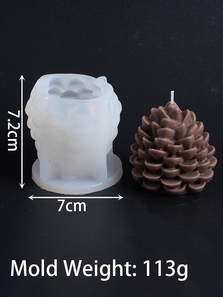 3D Pine Cone Silicone Candle Mold DIY Christmas Ornament Craft Gift Making Tool Aromath Soap Plaster Resin Molds Home Xmas Decor