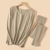 "Women's Seamless Cashmere Protein Thermal Underwear Set: Slim Fit, Body-Shaping for Autumn & Winter"