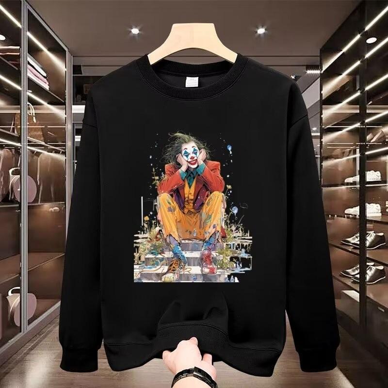 Unisex American-Style Warm Long-Sleeve Hoodie: Casual Spring/Autumn Loose-Fit Round Neck Outerwear