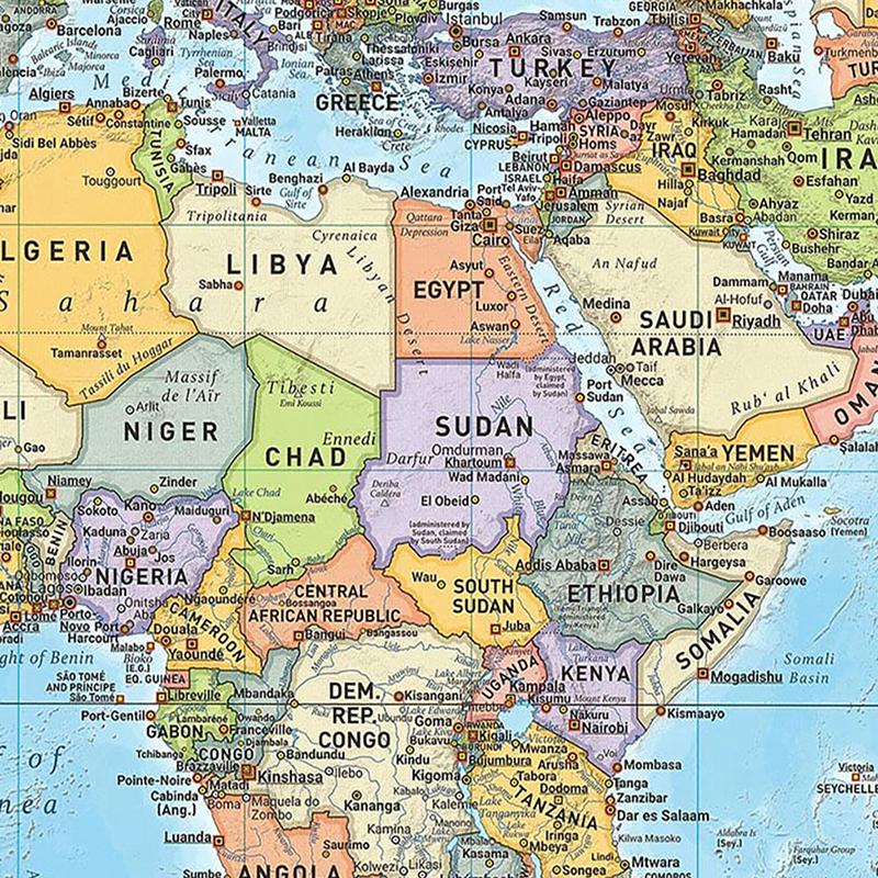 Mehrere Größen 2012 Weltkarte Großes Poster Druck Wandbehang Kunst Vliesstoff Hintergrund Diagramm Dekor Reisezubehör auf Englisch