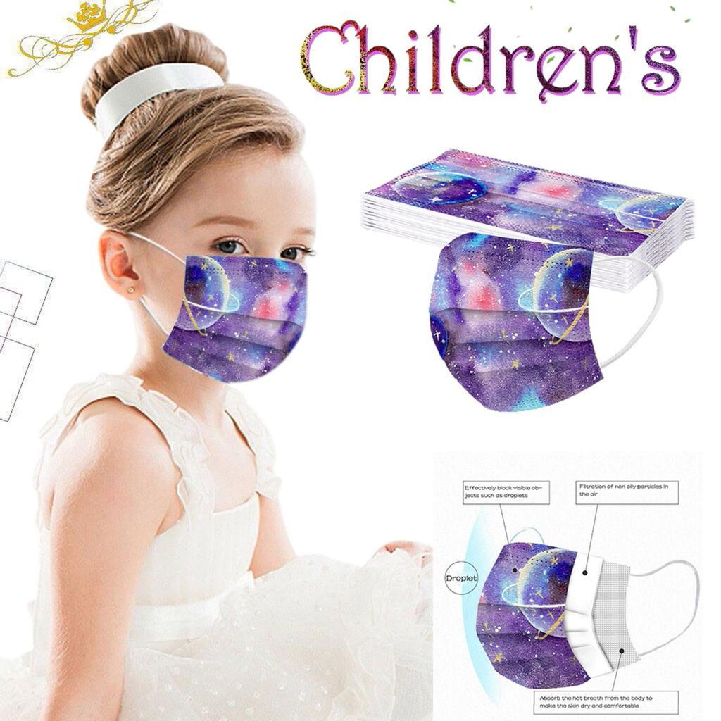 Children's 10/20/30/50 PC Star Printed Breathable Disposable Mask