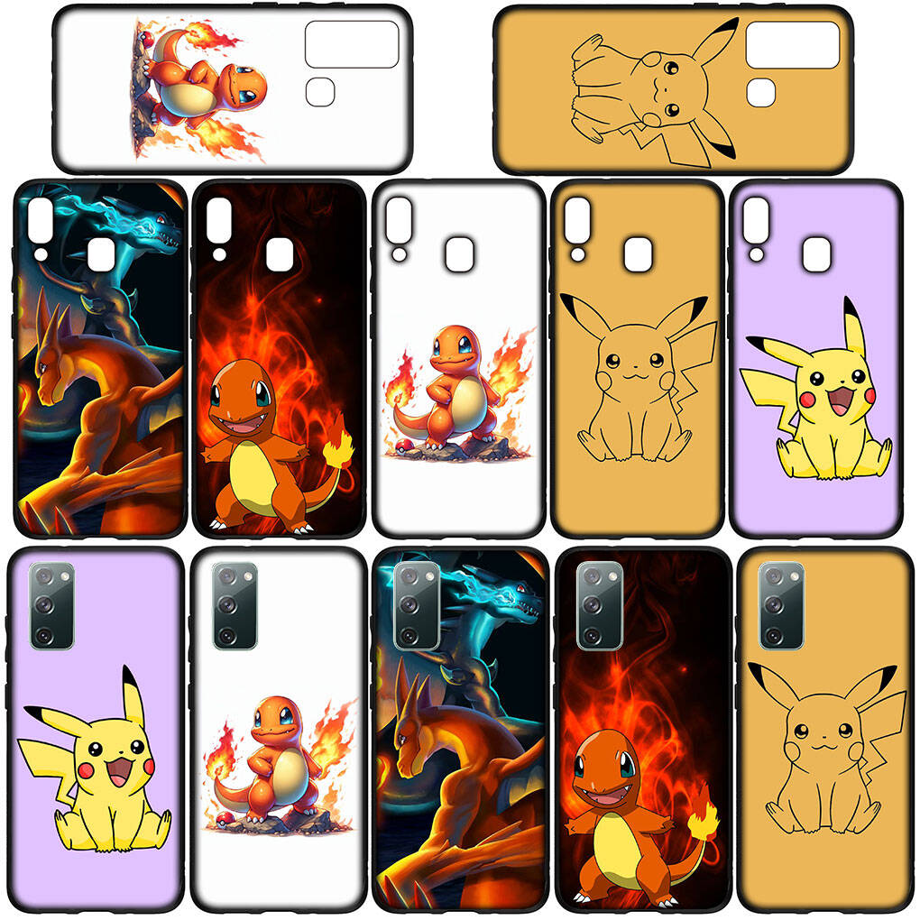 Case for iPhone 17 16 15 Plus Xiaomi Poco F8 F7 X7 X6 M8 C85 C75 C71 Redmi Note 14 12 11 13 Pro Max A4 14C 13C 15C Cartoon Charmander Pokemon Pikachu