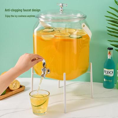 Dispenser Portatile per Bevande Estive con Rubinetto - Ideale per Acqua Aromatizzata e Succhi