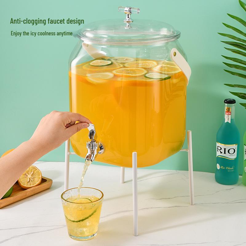 Portable Summer Beverage Dispenser with Spigot - Ideal for Infused Water and Juices