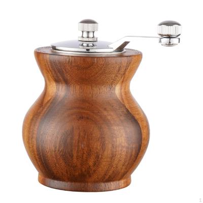 Salt and Pepper Mill Adjustable Coarseness Wood Lightweight 7cmx9cm Kitchen Tool