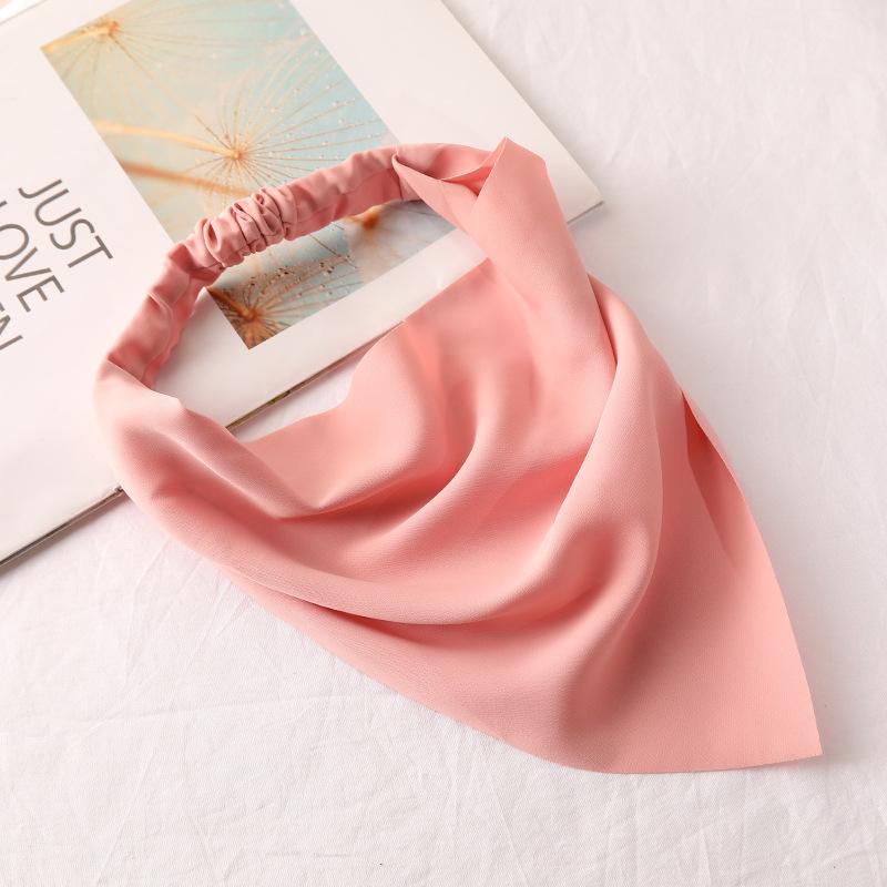 Versatile Solid Color Chiffon Headscarf And Versatile Headband