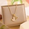 Necklace Korean Simple and Fashionable Heart with Consonance Shell Love Necklace Niche Design Sense Does Not Fade Hot Accessories