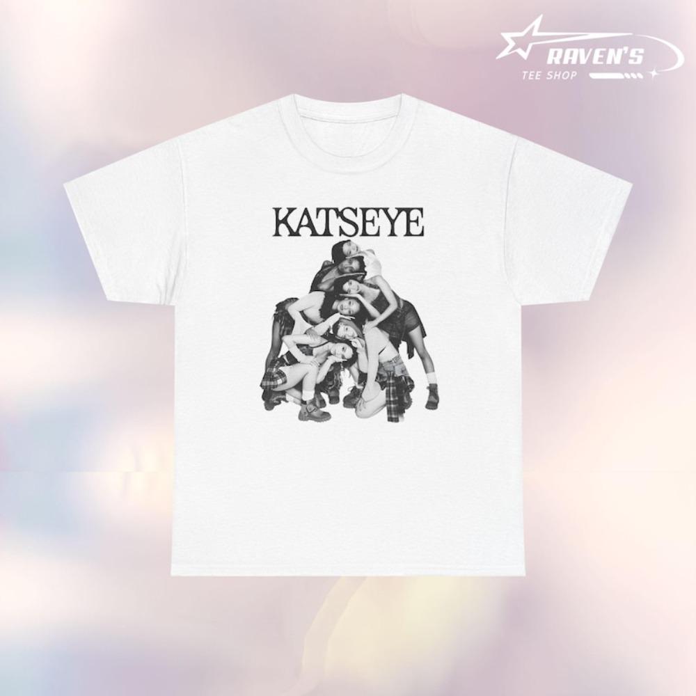Katseye Beautiful Chaos T-shirt Kpop Tshirt Men Women Short Sleece Streetwear Kpop Tees Y2K Clothes Men Casual Tops