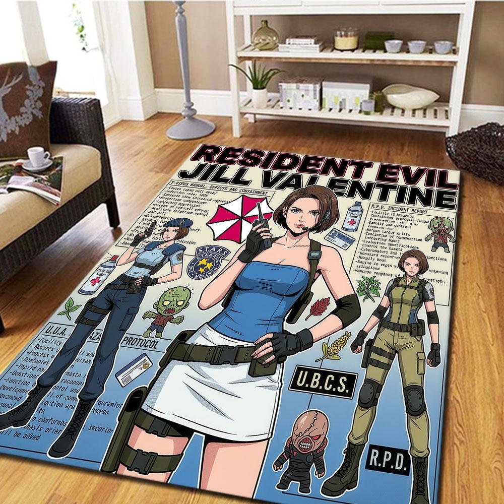 Resident Evil Printed Carpet for Play Floor Carpet Living Room Sofas Ideal Gift Gifts HE121