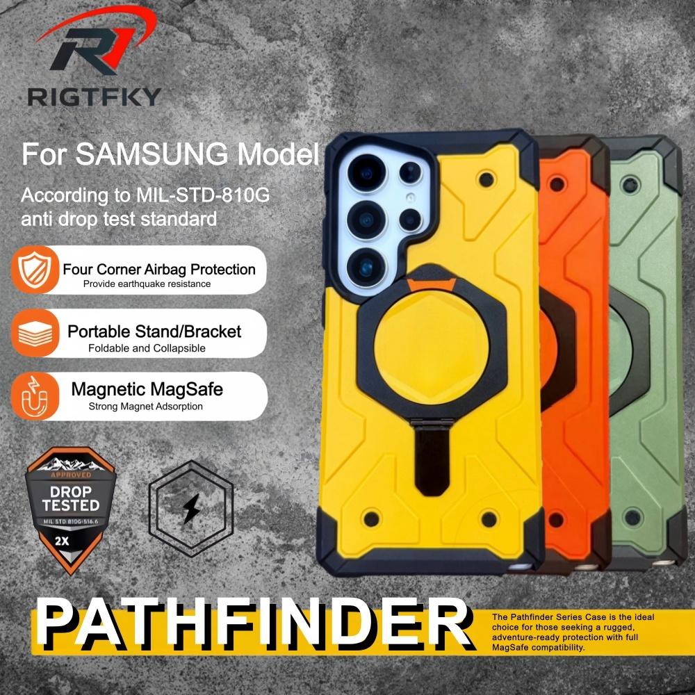 Custodia Magnetica con Cavalletto per Samsung S26 Ultra S25 S24 S23 S26ULTRA Robusta Antiurto Resistente Armatura MagSafe Copertura Protettiva
