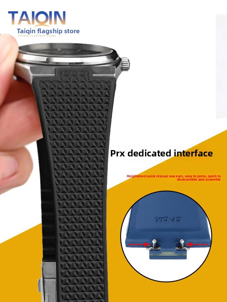 4 Color Quick Release FKM Band For 1853 Tissot T137 PRX Super Player T137.410 T137. 407 Men Fluoro Rubber Watchband Watch Strap