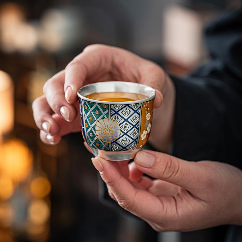 National treasure kiln 999 silver cup high-grade silver tea cup personal exclusive master cup tea cup kung fu tea set tea cup
