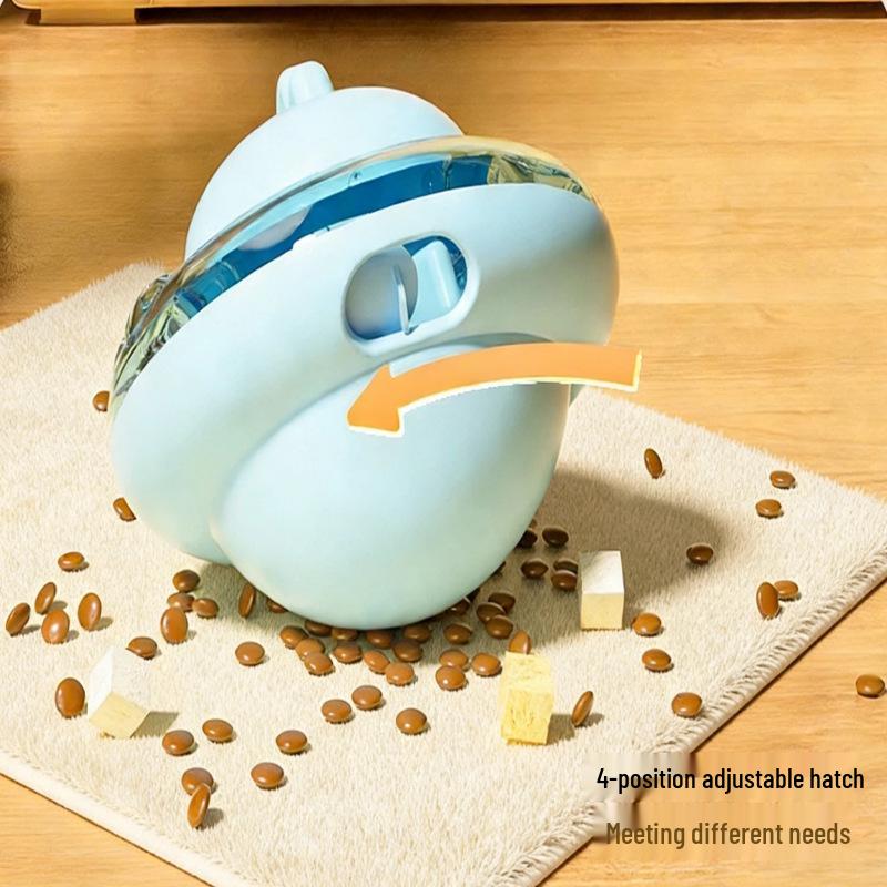 Yellow Chicken Pet Feeder: Automatic Self-Entertainment Toy with Freeze-Dried Treats for Cats and Dogs.