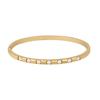 European and American 18K Gold-Plated Titanium Steel Stacking Bracelets with Zircon Detail