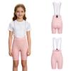 Kids Girls Cycling Bib Shorts High Waist V-Front 3D Padded Bike Shorts with Mesh Straps for Outdoor Sports Training