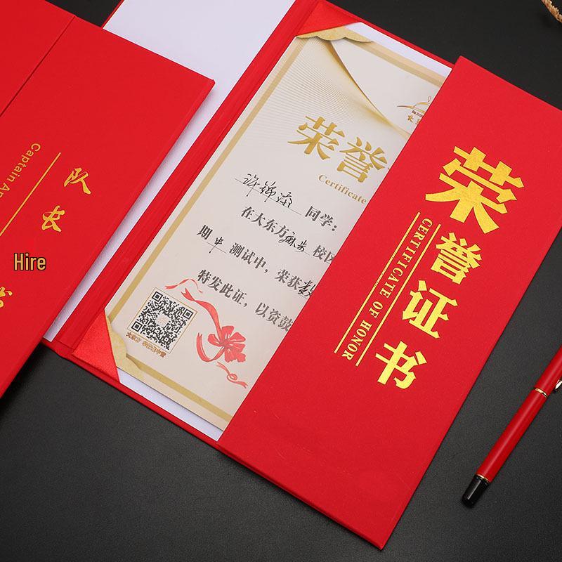 European Leather & Paper Tri-Fold Certificate Holder for Honors, Graduation, Awards & Appointments