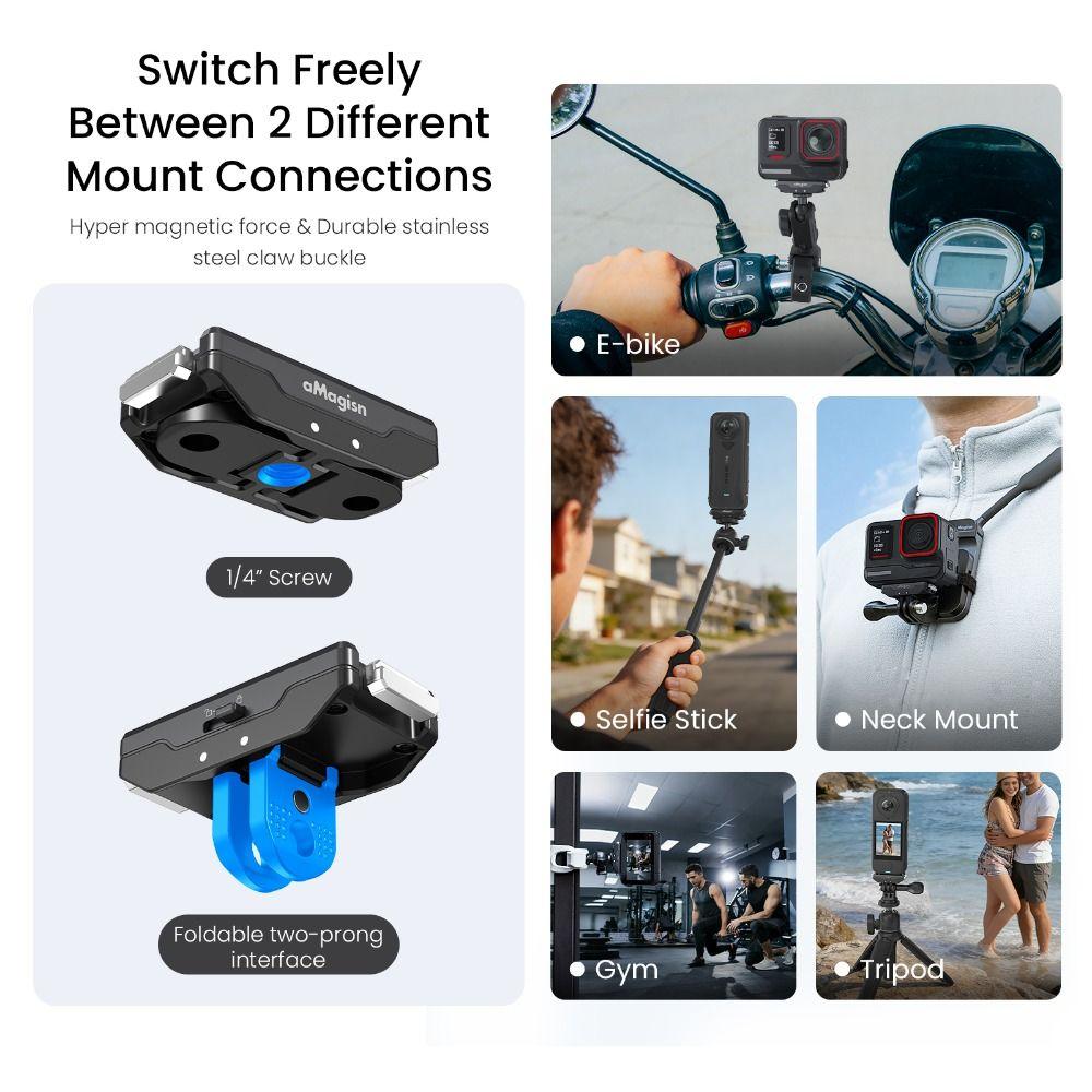 Metal Expansion Adapter for Insta360 X5/X4 Air/Ace/Ace Pro/Ace Pro 2 Action Camera Accessories