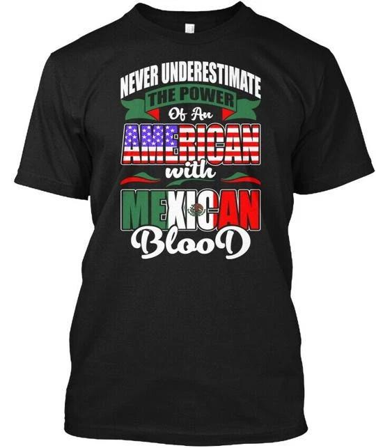 American With Mexican Blood Gift TTshirt Made in the USA Size S to 5XL M