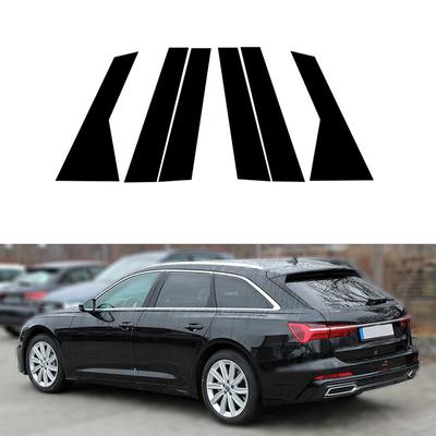 Car Window Pillar Posts Trims Sticker Black Exterior Parts Auto Styling for A6 C8/4K 2019-2023 Auto Accessories