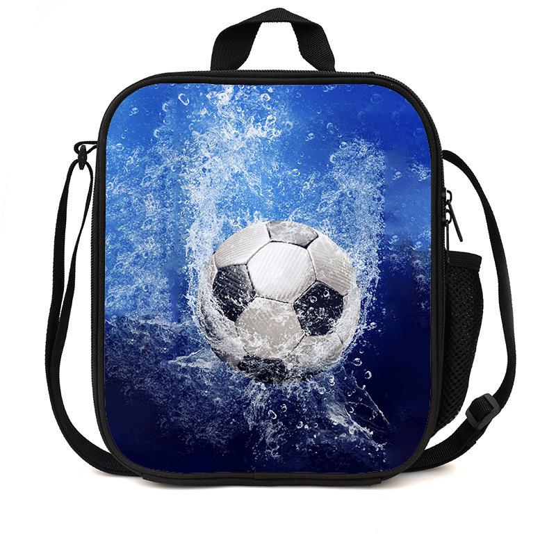 

Football Basketball Pattern Children S Lunch Bag Elementary School Lunch Box Bag Fashion Trend Boys Lunch Bag shoulder bag