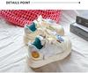 2025 New Little Girls' White Skate Shoes - Thick Soled Casual Sports Sneakers for Middle and Big Kids