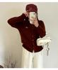 Plus Size Women's 100% Wool Casual Sweater Coat - Winter 2025 Loose Knit Cardigan