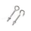 304 Stainless Steel Eye Bolt with Ring, Standard Thread, Flat Washer, and Nut