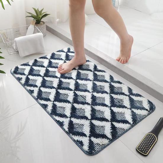 Jacquard Bathroom Rug Plush Fluffy Bath Mat