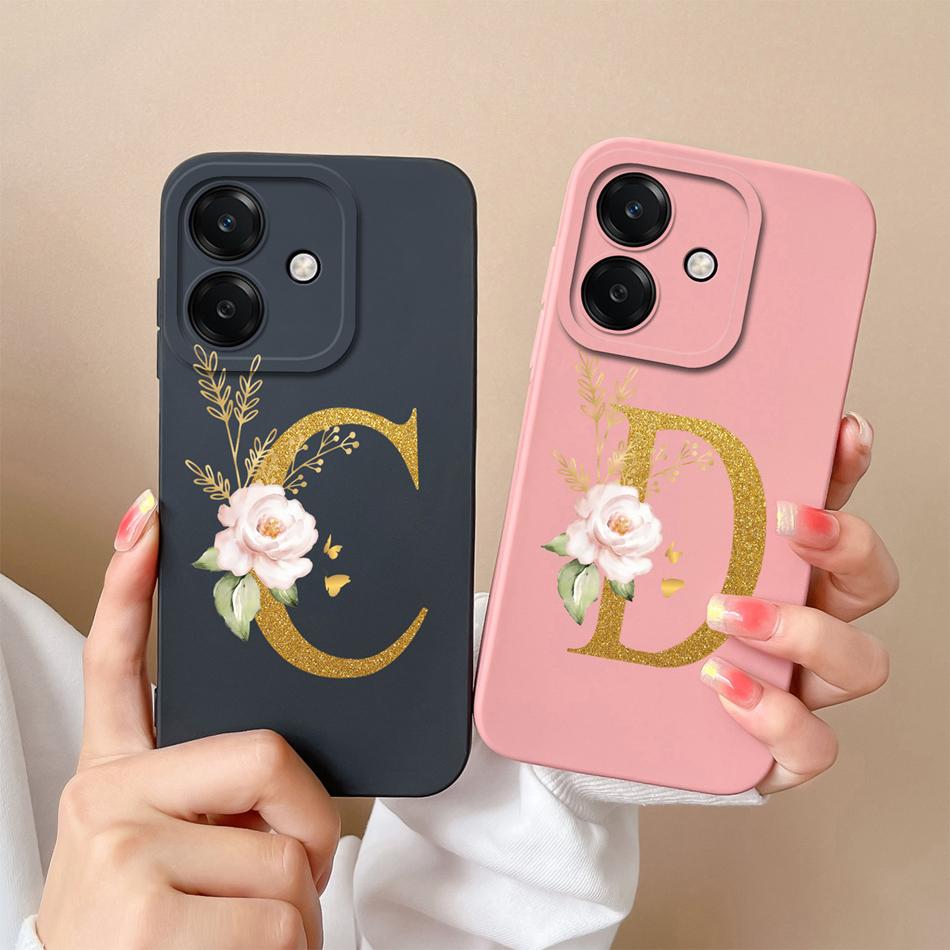 For Oppo A40 A40m A60 A80 Case Simple Letters Soft Liquid Silicone Anti Drop Phone Back Cover For Oppo A 60 4G 5G Couple Bumper