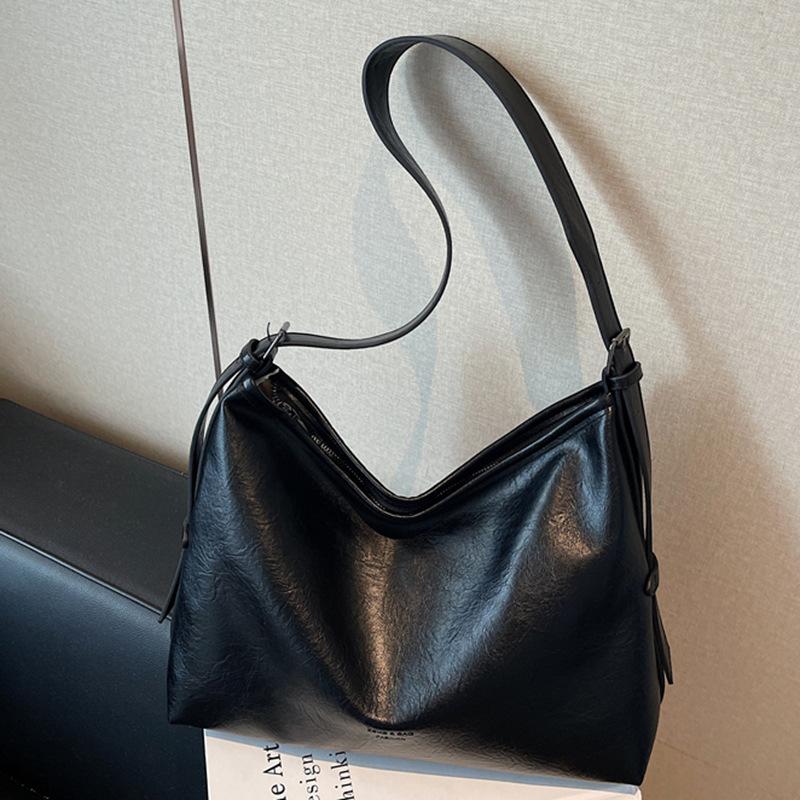 Geantă de umăr casual de nișă, la modă, simplă și elegantă, cu capacitate mare, geantă tip găleată