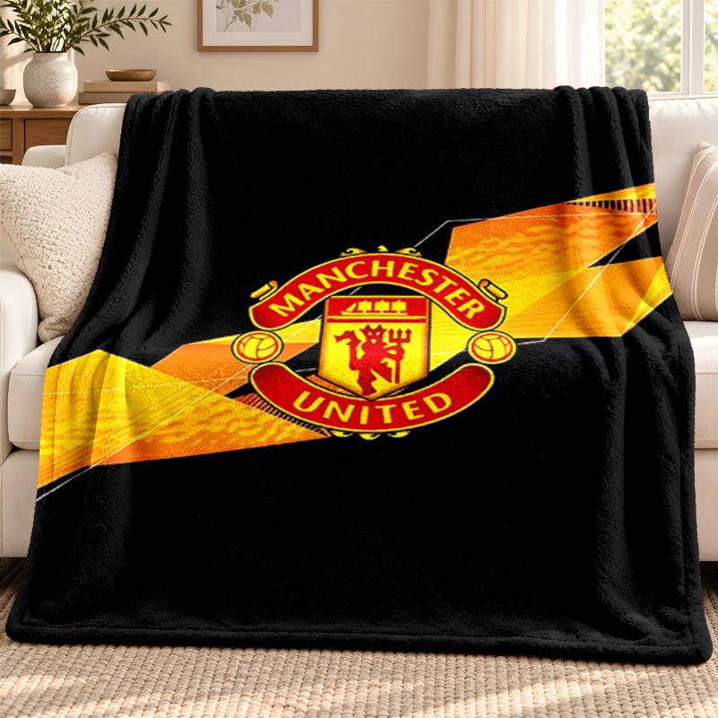 FC Manchester blanket Flannel Blanket Soft Cozy Plush Throw for Sofa Bed Lightweight Home Decoration Outdoor camping