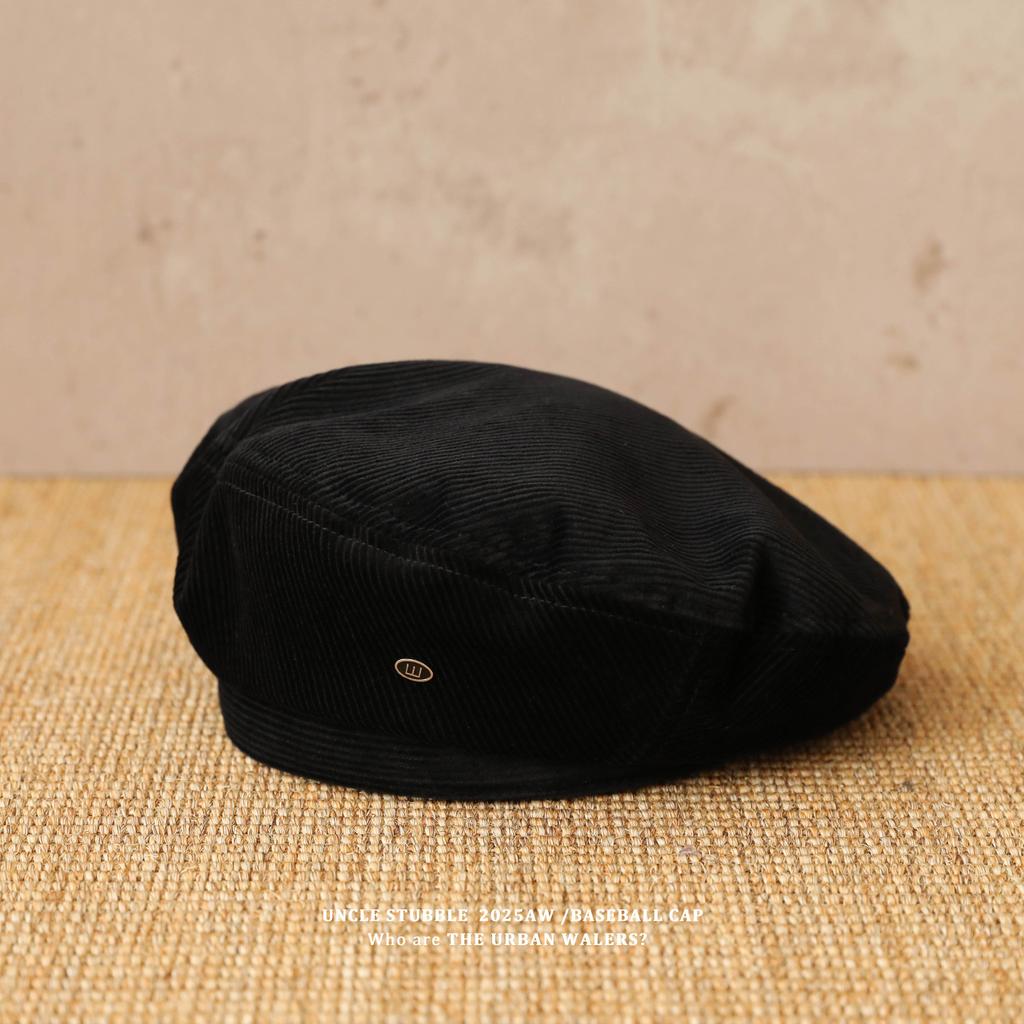 Autumn and Winter Corduroy Beret Women's Korean Retro All Match Face Showing Little Painter Hat Literary and Artistic Temperament Beret Hat