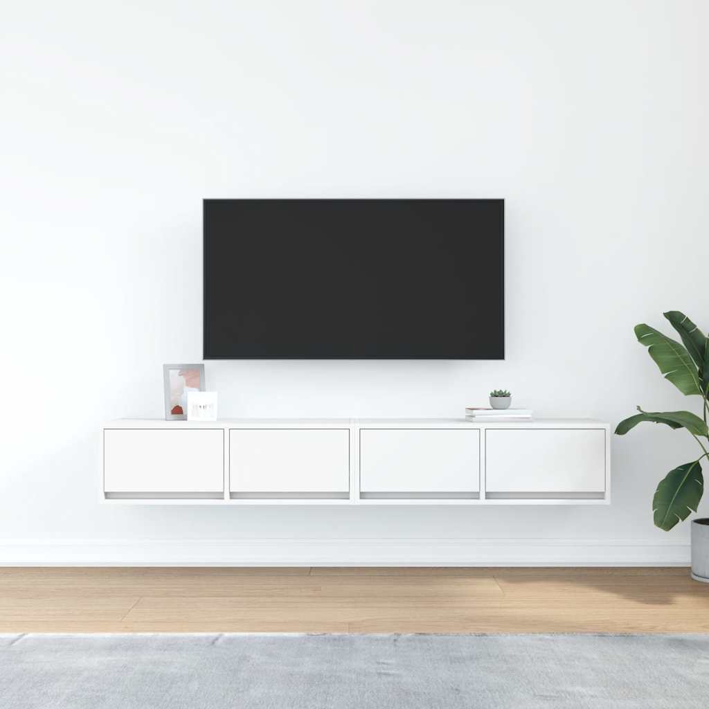 TV Cabinets 2 pcs White 80 x 31 x 25.5 cm Engineered Wood