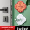 Soft Rubber Anti-Collision Door Pad with Fu Character - Silent Buffer Sticker