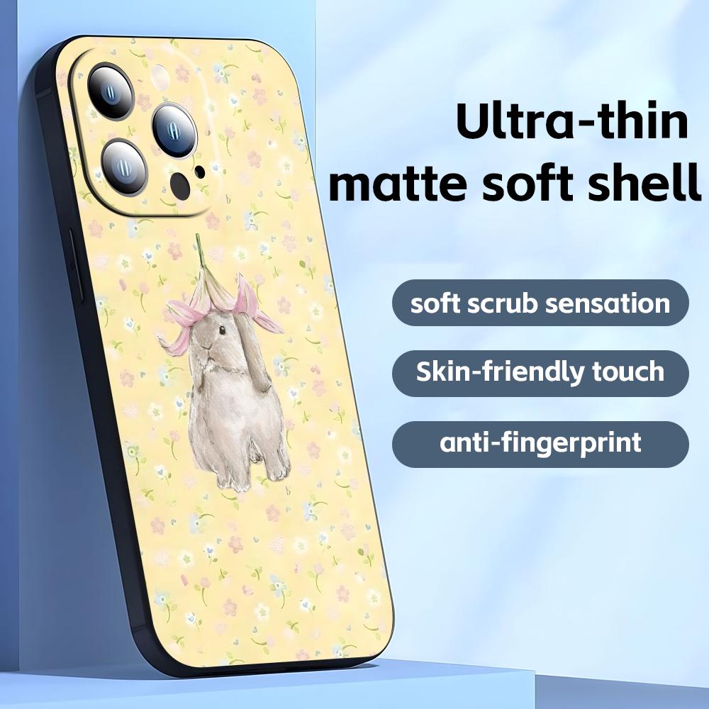 Easter Phone Case For iPhone17 16 16e 15 14 13 12 11 Plus Mini Pro Max Soft Black Shockproof Cover