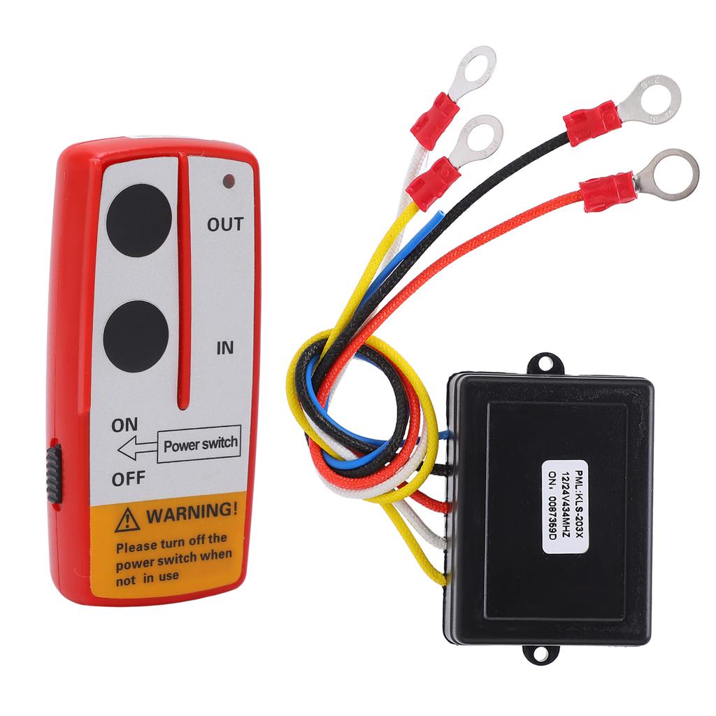 12V Handset Switch Controller Universal Winch Wireless Remote Control Switch Kit with Receiver 12V 24V for Truck Jeep ATV SUV