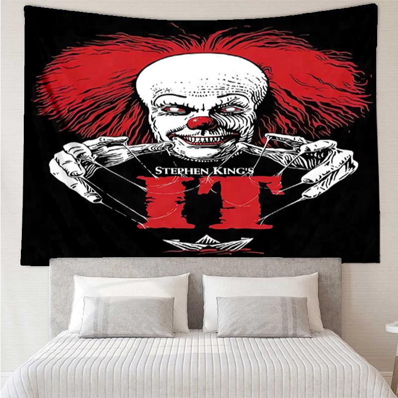 Halloween-horror Print Tapestry, Backdrop, Easy Setup, Ideal for Bedroom, Office & Living Room, with Aesthetic Wall Hanging Decor.