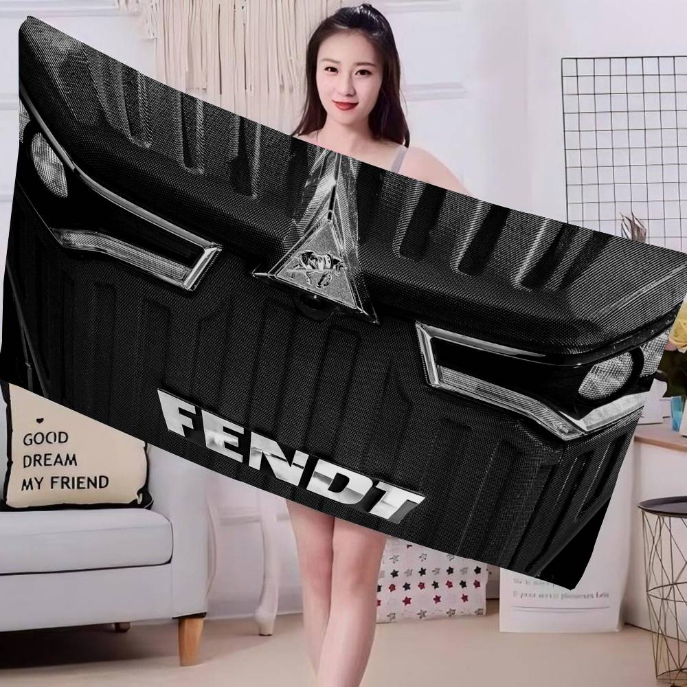 Farming Tractor Fendt Anime Beach Swimming Towel Soft Absorbent Washcloth Children's Gifts for Kids Travel Camping Gym