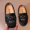 Scarpe in Pelle per Bambini Mocassini Casual per Bambini Scarpe Basse Slip-on con Fibbia Metallica Mocassini Chic Scarpe Basse per Festa di Matrimonio 21-30 Novità